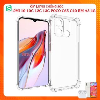 Ốp Lưng điện thoại Xiaomi Redmi 13 Redmi 10 Redmi 10c 12c 13c poco c40 C65 Redmi A3 trong suốt chống sốc bảo vệ camera