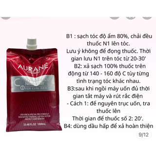 Cặp Uốn Duỗi mùi thơm Tóc Aurane Pháp 1000ml (Chính Hãng)