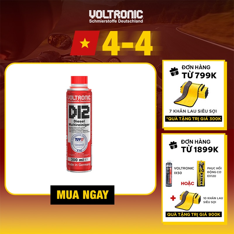 Phụ gia vệ sinh hệ thống dầu và kim phun dành cho động cơ diesel VOLTRONIC d12 diesel multireiniger