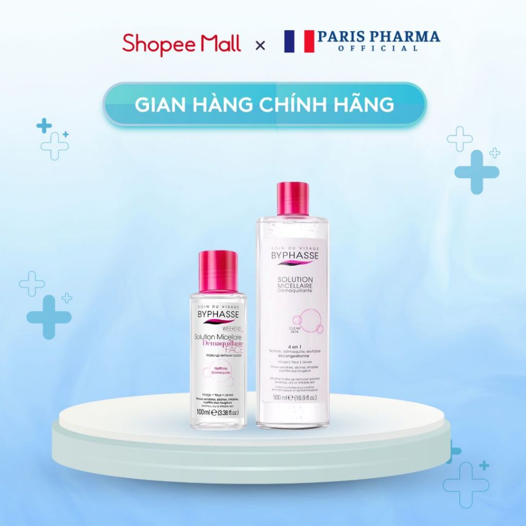 Byphasse - Nước Tẩy Trang Làm Sạch Da Mọi Loại Da 100ml