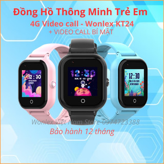 Đồng Hồ Định Vị Trẻ Em Chính Hãng Thông Minh Wonlex KT24, KT24S, Chống Nước, Có RUNG, 4G Video Call, nghe gọi Giá Rẻ