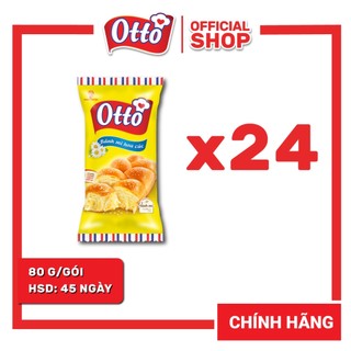 Combo 24 bịch bánh mì hoa cúc mini otto - otto mini brioche tressée 80g | bánh mì tươi | đồ ăn vặt