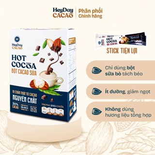 Bột Cacao Sữa Heyday - Hộp 12 gói x 20g - Đậm vị cacao thượng hạng và sữa tách béo tốt cho sức khoẻ