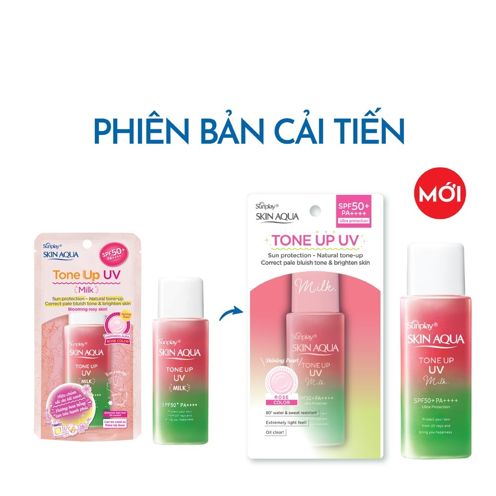 Sữa Chống Nắng Sunplay Skin Aqua Tone Up UV Milk Happiness Aura Hiệu Chỉnh Sắc Da SPF50+ PA++++ 50g | BigBuy360 - bigbuy360.vn