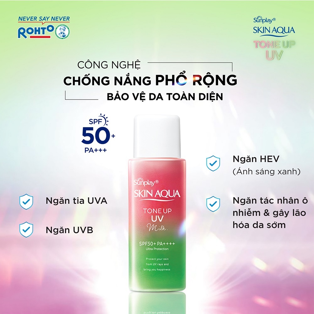 Sữa Chống Nắng Sunplay Skin Aqua Tone Up UV Milk Happiness Aura Hiệu Chỉnh Sắc Da SPF50+ PA++++ 50g | BigBuy360 - bigbuy360.vn