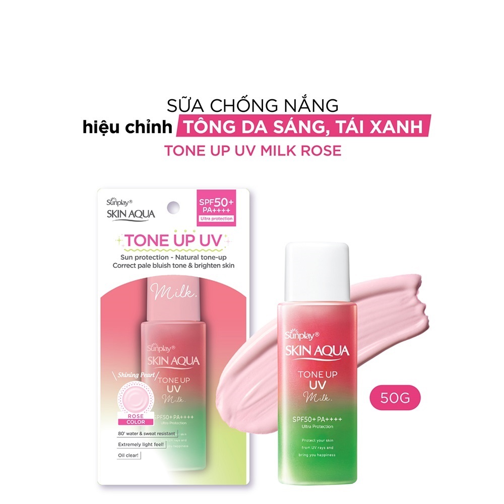 Sữa Chống Nắng Sunplay Skin Aqua Tone Up UV Milk Happiness Aura Hiệu Chỉnh Sắc Da SPF50+ PA++++ 50g | BigBuy360 - bigbuy360.vn