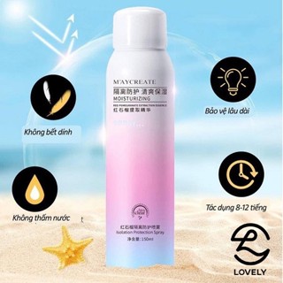 Xịt chống nắng Maycreate giúp trắng da SPF35 an toàn cho da Xịt chống nắng body trắng da Maycreate nâng tone da body