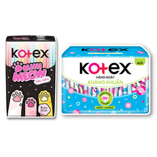 QUÀ TẶNG Combo 1 gói Kotex Mini Meow 8 miếng & 1 gói Kotex hàng ngày kháng khuẩn 20 miếng