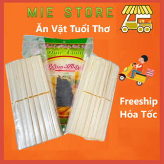 Set Bò Bía Đầy Đủ (Hàng loại 1) bịch lá cuốn 30 lá loại to + 6 thanh kẹo + vừng đồ ăn vặt Hà Nội