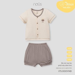 Bộ quần áo trẻ em cộc Nu Xô, petit thoáng khí, mềm mát, đủ màu Nous Bình Dương - SPE01254
