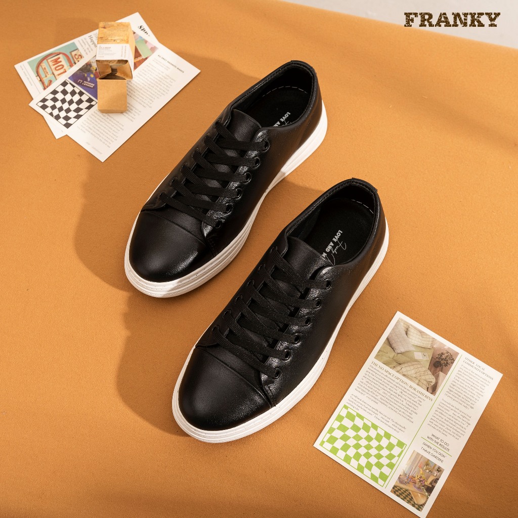 Giày Thể Thao Nam Raffle Essential Sneaker - Black Phong Cách Đơn Giản, Thanh Lịch