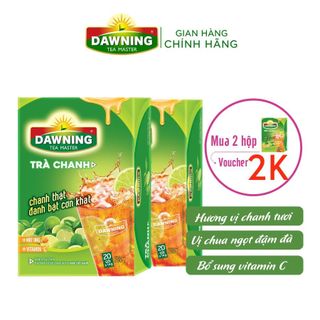 Combo 2 hộp Trà chanh hòa tan DAWNING từ bột chanh nguyên chất và mật ong giúp giải khát 280g/hộp