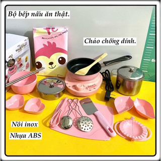  Đồ Chơi Nấu Ăn Thật Bộ 22 Chi Tiết 2 Màu Cho Bé Đồ Chơi Nhà Bếp Mini Cho Bé Trải Nghiệm 