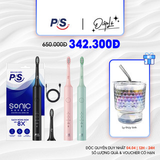   Bộ bàn Chải Điện P/S Sonic Expert Chuyên Gia Sóng Âm - Công Nghệ Sóng Âm, Chải Sạch Mảng Bám Tới 8X