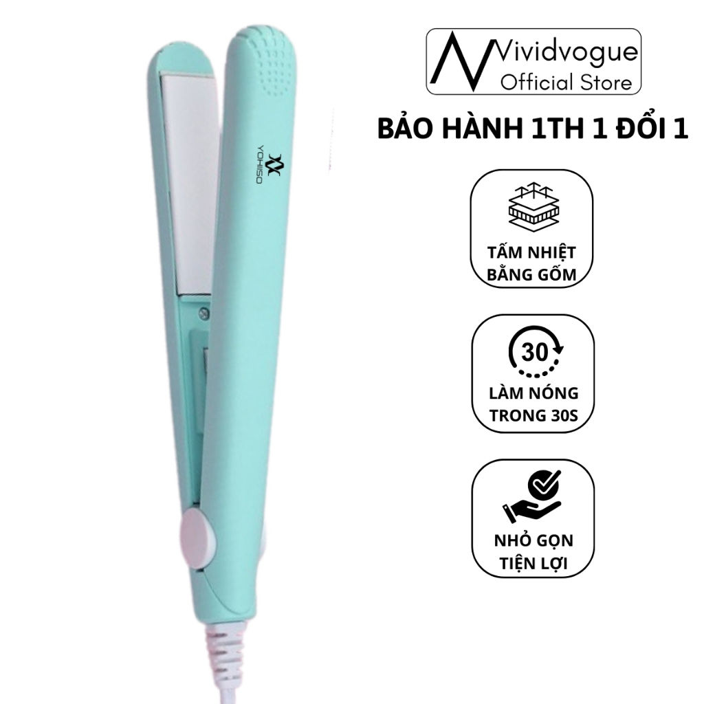 Máy ép tóc mini, máy duỗi tóc mini, máy uốn tóc đa năng sử dụng ion âm, thiết kế nhỏ gọn dễ mang đi