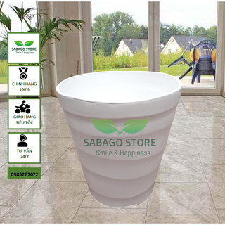 [CHÍNH HÃNG] Chậu nhựa trồng cây dạng sóng cao 21cm siêu dày
