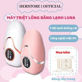 Máy triệt lông băng lạnh LUNA ICEICOOL, Máy triệt lông cao cấp điều trị viêm nang lông, Tặng máy uốn mi cao cấp
