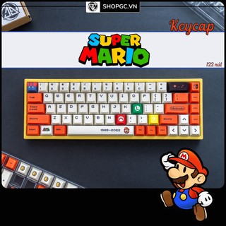 Keycap Mario | Keycap Mario Đỏ Profile Cherry dành cho bàn phím cơ 119 nút nhựa PBT , in nhiệt Dyesub