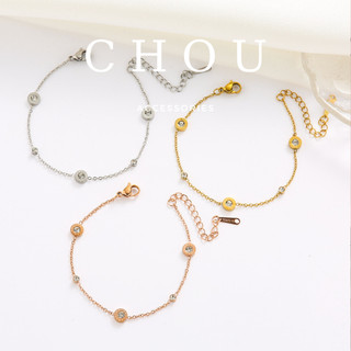 Vòng tay titan, lắc tay titan la mã đính đá | chou accessories |