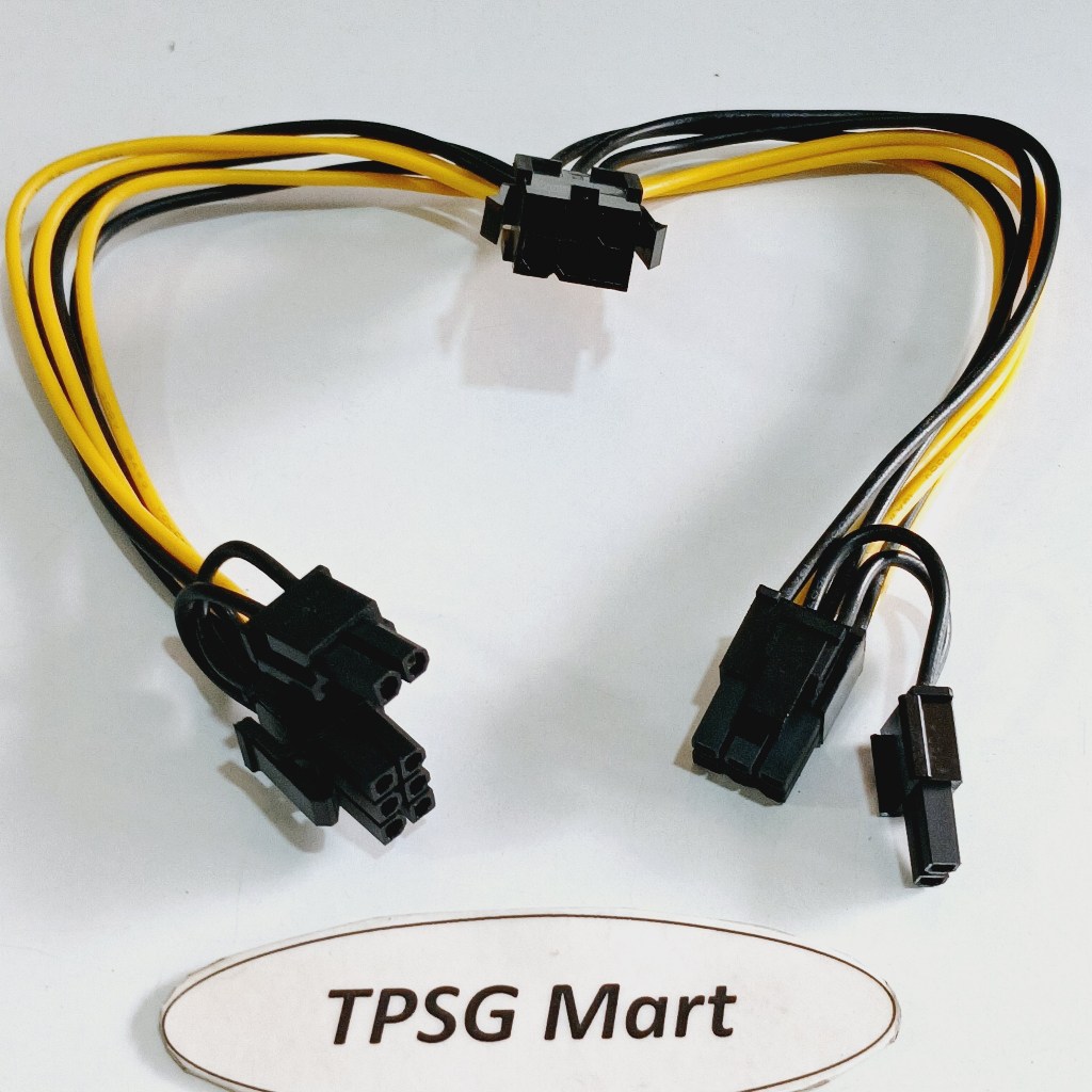 Cáp chia nguồn 6 Pin 1 ra 2 hoặc 6 Pin ra 8 Pin (2 đầu 8 Pin) / Nối dài nguồn 6 Pin (2 Pin rời) / Dà