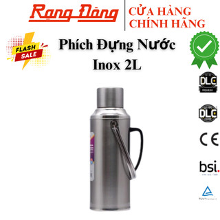 Phích đựng nước nóng 2 lít inox rạng đông cao cấp, bình thuỷ giữ nhiệt, model rd2035 st2