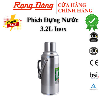 Phích nước rạng đông 3,2 lít, bình thuỷ giữ nhiệt, chất liệu inox cao cấp, model: rd 3240 st1
