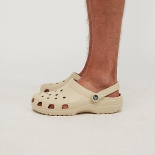 Dép sục Cross Unisex Band Classic Clog Chính Hãng, dép nhựa đi mưa - tặng 10 sticker - Màu kem