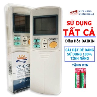[TẶNG PIN] Điều Khiển remote đa năng máy lạnh điều hoà DAIKIN dùng được tất cả điều hoà DAIKIN