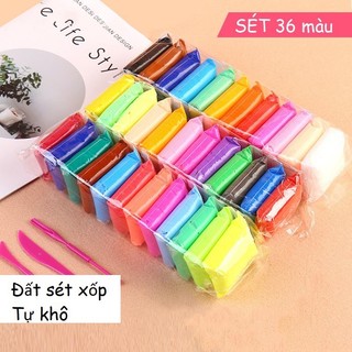 Combo đất sét tự khô nhật bản 12/24/36 màu cao cấp đồ chơi trẻ em trí tuệ phát triển tư duy