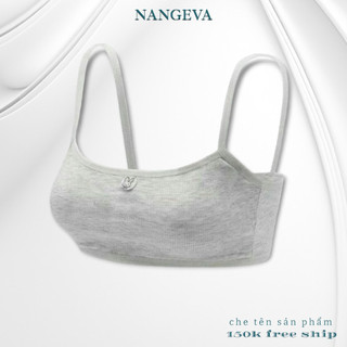 Áo bra học sinh chất cotton kẻ tăm nangeva 6059