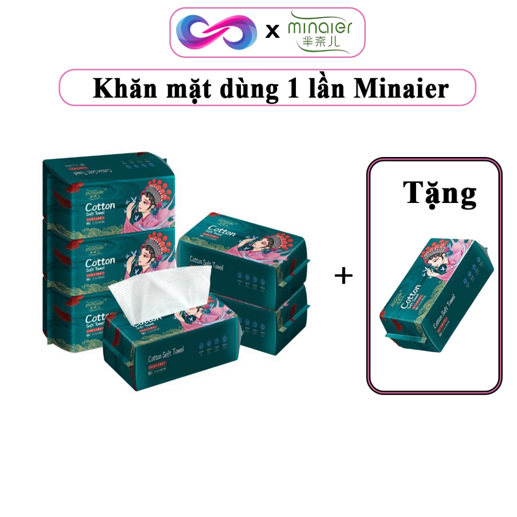 [ Mua 6 Tặng 1] Khăn Khô Đa Năng , Khăn Mặt Dùng 1 Lần Thiết Kế Cấu Trúc Vỏ Sò 100 % Viscose