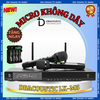 Micro không dây dbacoustic lx-m5 mic không dây karaoke - tặng combo 4 pin sạc + dock sạc db