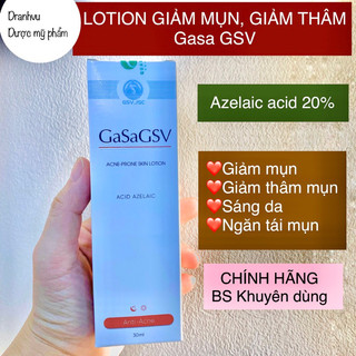 [CHÍNH HÃNG] Lotion azelaic acid 20% dưỡng da mờ thâm, giảm mụn, sáng da, ngăn ngừa mụn GasaGSV