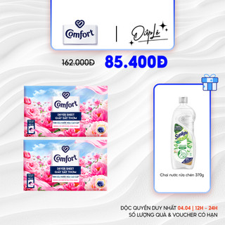  Combo 2 Giấy Thơm Comfort Dành Cho Máy Sấy Quần Áo Hương Mẫu Đơn Và Hoa Hồng Ohara 40 tờ