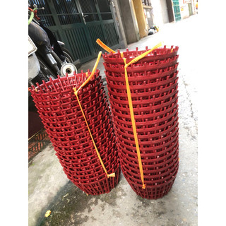 Chậu nhựa giả gỗ trồng Lan ☘️/ size Phi 20 / phi 25 loại tốt, chống rơi giá thể (Ảnh thật)