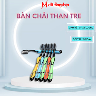 Bàn chải đánh răng melli than tre hoạt tính hàn quốc bossi lông siêu mềm mịn làm sạch bảo vệ răng