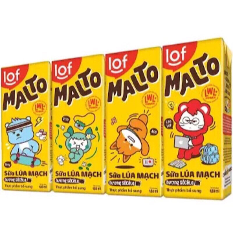 Combo 4 Lốc 180ml Sữa MALTO Vị Sô Cô La Lúa Mạch