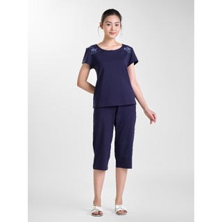 Đồ Bộ WINNY Mặc Nhà Chất Cotton Kiểu Tay Cộc Quần Ngố Co Giãn Thoải Mái - 2MNCT24005N