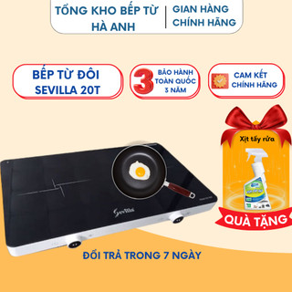 Bếp điện từ đôi Sevilla 20T 💖𝑩𝒂̉𝒐 𝒉𝒂̀𝒏𝒉 𝒄𝒉𝒊́𝒏𝒉 𝒉𝒂̃𝒏𝒈💖 Bếp từ đôi làm nóng nhanh tiết kiệm điện