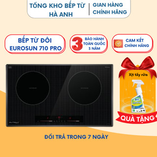 Bếp từ đôi Eurosun 710 Pro 💖𝑩𝒂̉𝒐 𝒉𝒂̀𝒏𝒉 𝒄𝒉𝒊́𝒏𝒉 𝒉𝒂̃𝒏𝒈💖 Bếp từ đôi tiết kiệm điện năng nhập khẩu Malaysia