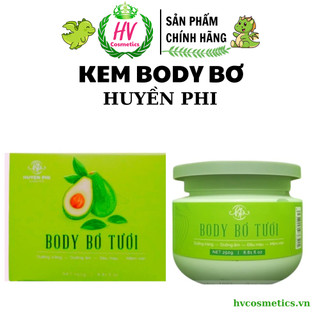 Kem body bơ tươi huyền phi giúp dưỡng trắng mịn da body 250g