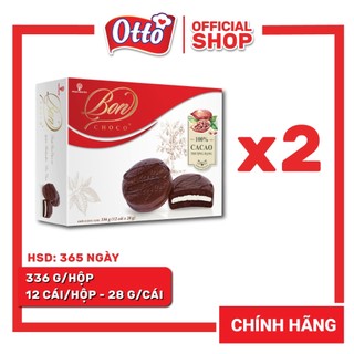 Combo 2 hộp bánh bon choco 336g | bánh ăn vặt socola | đồ ăn vặt
