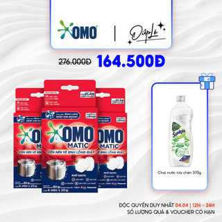  Combo Hộp 12 Viên Nén Vệ Sinh Lồng Giặt OMO Matic 80gr