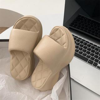 Dép quai ngang nữ 3TDEP, dép lê bánh mì đế EVA siêu nhẹ, độn đế 5cm tăng chiều cao