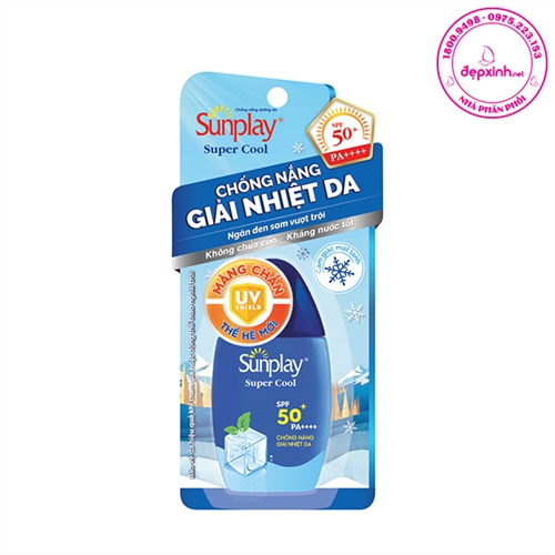 Sữa chống nắng Sunplay mát lạnh giải nhiệt Sunplay Super Cool SPF 50, PA++++ 30g