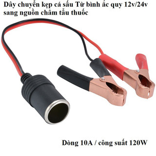 Dây câu bình ác quy- bộ kẹp bình ác quy chuyển đổi sang 12v chuyến dụng cho ô tô