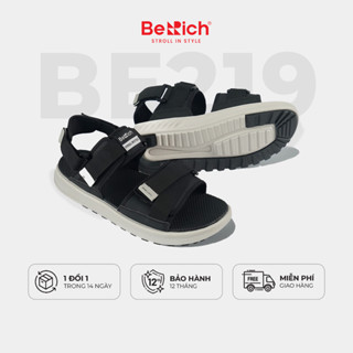 Giày Sandal Nam Nữ Dép Quai Hậu Đế Bằng BE219 - Đen