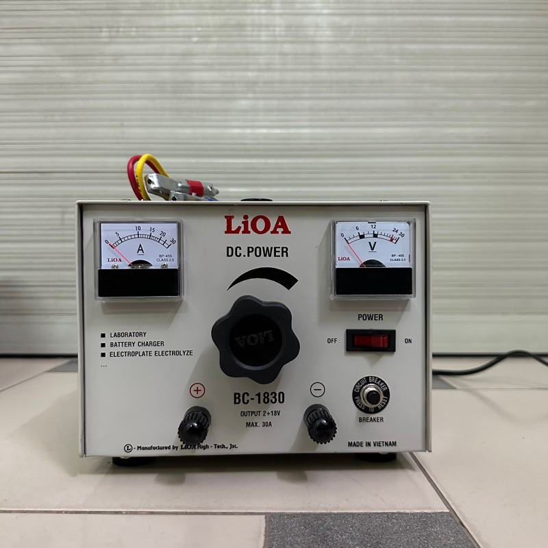 Máy nạp ắc quy LiOA BC1830 - Máy sạc bình ắc quy LiOA 12V dòng 30A cho oto, xe máy, máy xúc, máy cẩu