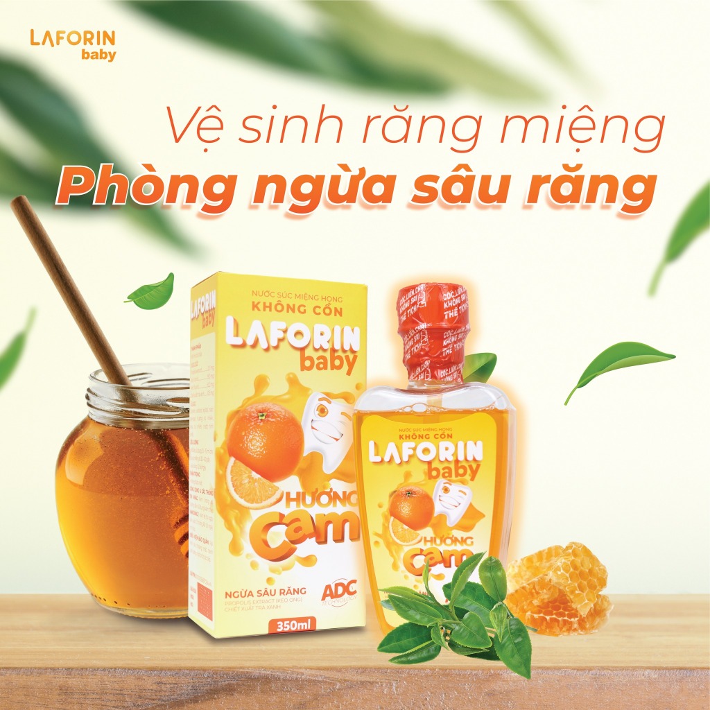 NƯỚC SÚC MIỆNG HỌNG KHÔNG CỒN LAFORIN 350ML