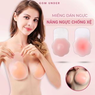 Miếng dán ngực ti silicon nâng ngực, áo ngực dán chống chảy xệ sử dụng nhiều lần hình bông hoa GOM UNDER - SA-0100